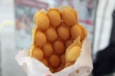 Gai daan zai, or little egg waffles, from Hong Kong