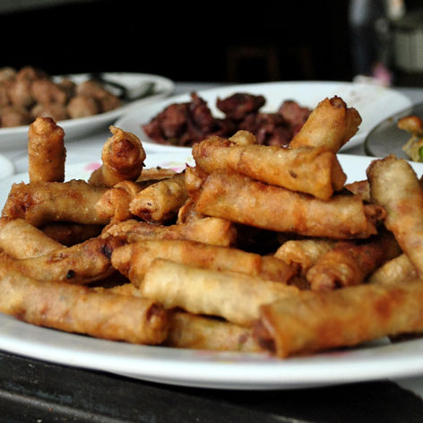 Nem, a spring roll street food in Madagascar