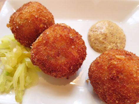 Fried boudin balls from Cochon in New Orleans, LA