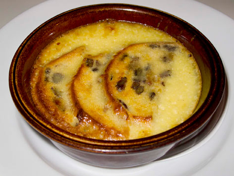 Bread and butter pudding from the Albion Cafe in London, England.