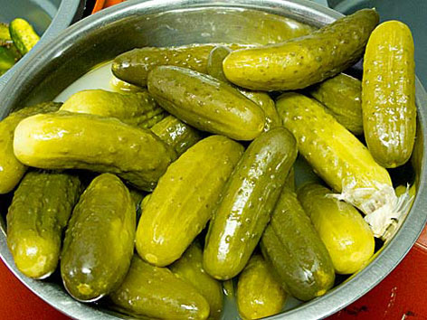 Pickles from The Pickle Guys on Essex Street in New York City. 