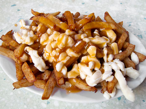 Classic poutine from La Banquise diner in Montreal, Quebec, Canada