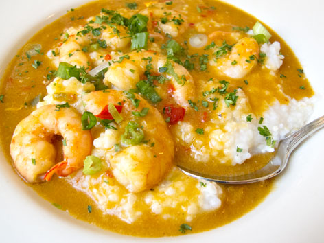 Shrimp and grits from Early Girl Eatery in Asheville, North Carolina.