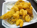 Fried shrimp and seafood platter from Dave's Carry-Out in Charleston, SC