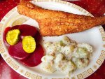 A fish fry of haddock from Schwabl's in Buffalo, New York. 