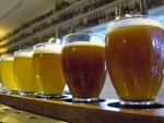 A sampling of house craft beers at Brouwerij ’t IJ in Amsterdam, the Netherlands