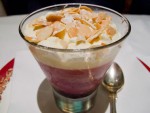 A berry trifle from Rules restaurant in London, England