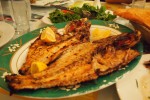 Fire grilled hamour fish